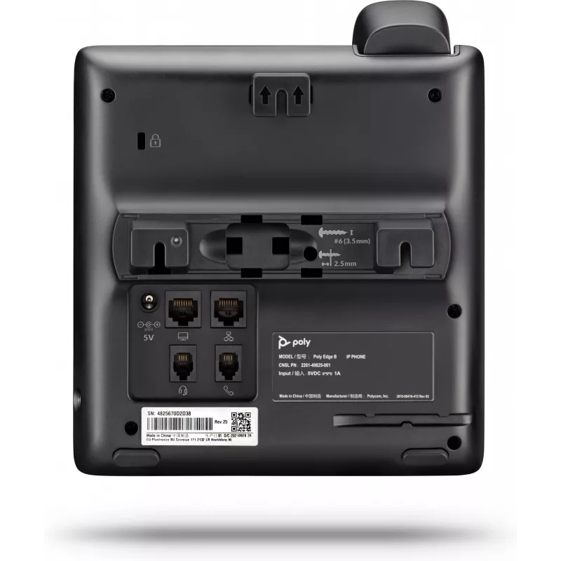 HP Poly Edge B20 82M83AA IP-puhelin, PoE, SIP, 8 linjaa, langallinen kuuloke, musta