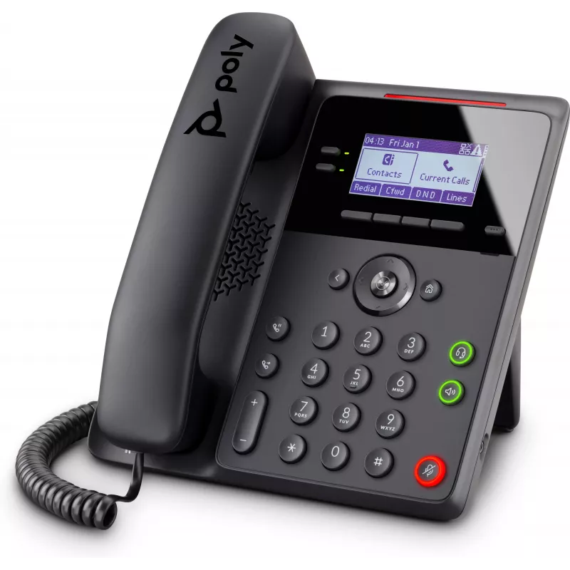 HP Poly Edge B20 82M83AA IP-puhelin, PoE, SIP, 8 linjaa, langallinen kuuloke, musta