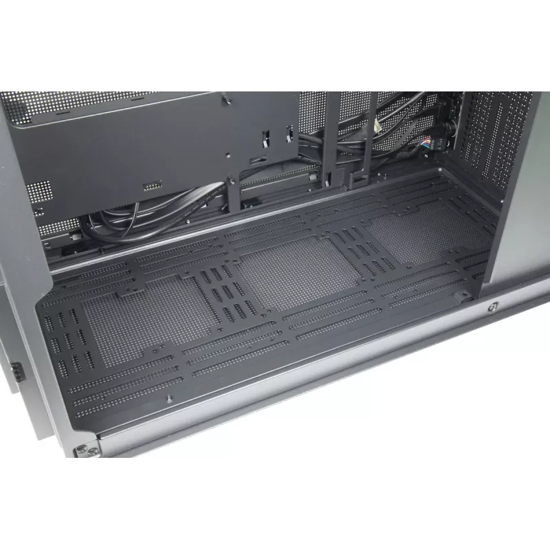 PC Mini-Tower-kotelo INTER-TECH IM-2 Expander, Mini-ITX/Micro ATX, tukee ATX/SFX-virtalähteitä, 2,5 inch ja 3,5 inch asemia, etu-/ylätuuletin 120/140 mm, musta