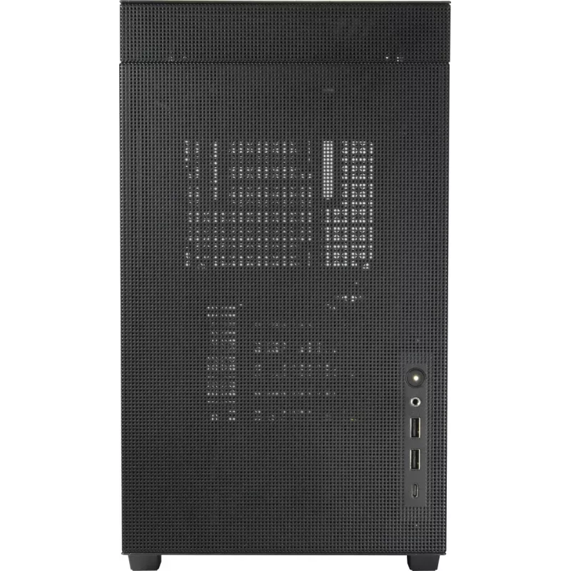 PC Mini-Tower-kotelo INTER-TECH IM-2 Expander, Mini-ITX/Micro ATX, tukee ATX/SFX-virtalähteitä, 2,5 inch ja 3,5 inch asemia, etu-/ylätuuletin 120/140 mm, musta