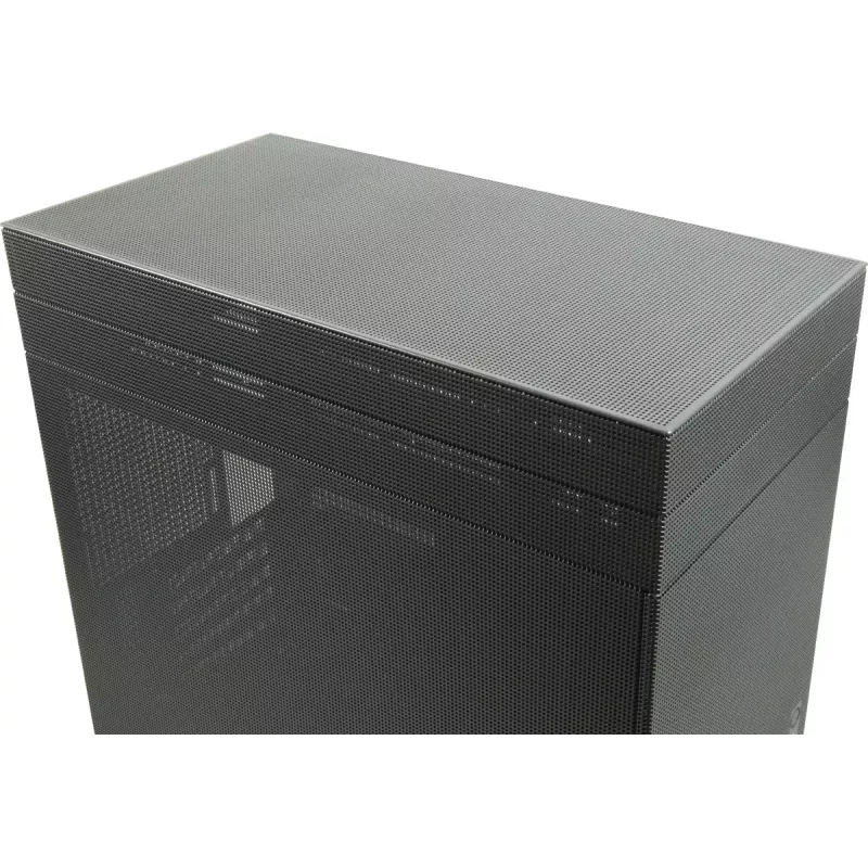 PC Mini-Tower-kotelo INTER-TECH IM-2 Expander, Mini-ITX/Micro ATX, tukee ATX/SFX-virtalähteitä, 2,5 inch ja 3,5 inch asemia, etu-/ylätuuletin 120/140 mm, musta