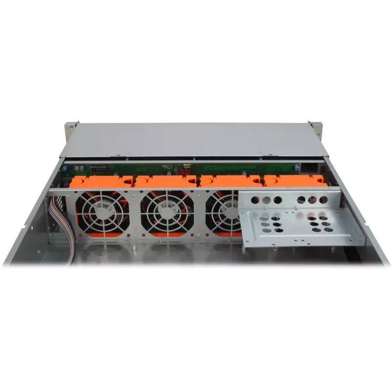 Palvelinkotelo Inter-Tech IPC 2U-2412 rack musta, hopea