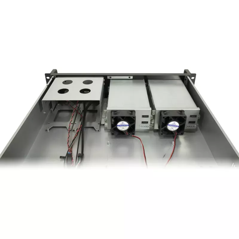 Palvelinrack Inter-Tech 2U-2504 musta 480x527x89mm 60mm tuuletin