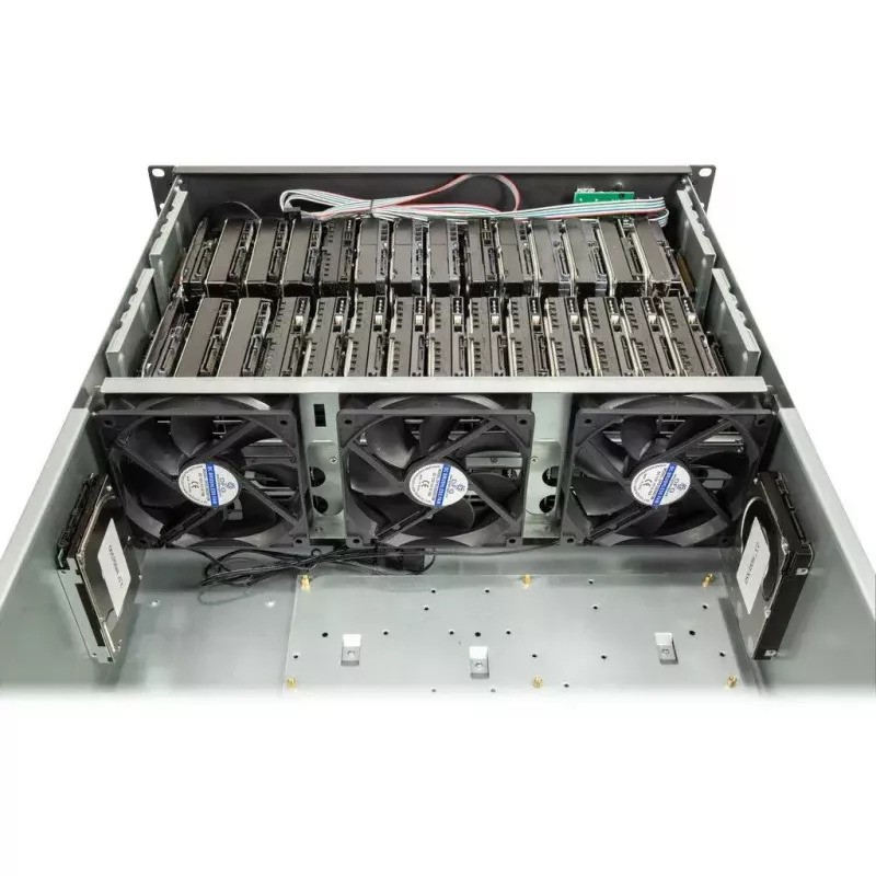 Tietokonekotelo Inter-Tech 4F28 rack musta, hopea