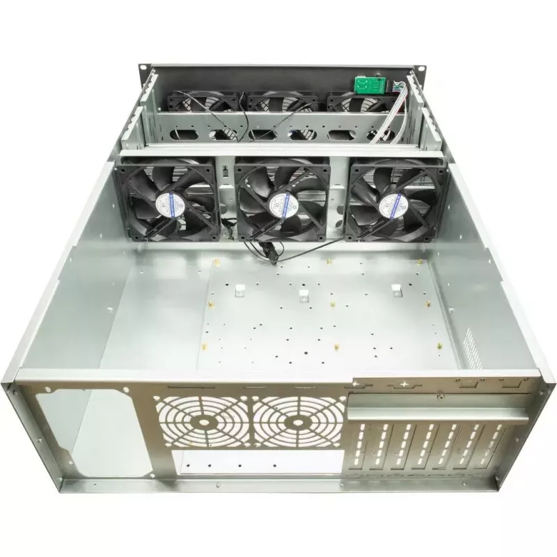 Tietokonekotelo Inter-Tech 4F28 rack musta, hopea