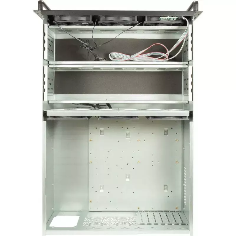 Tietokonekotelo Inter-Tech 4F28 rack musta, hopea