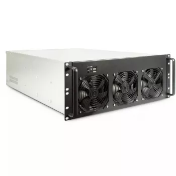 Tietokonekotelo Inter-Tech 4F28 rack musta, hopea
