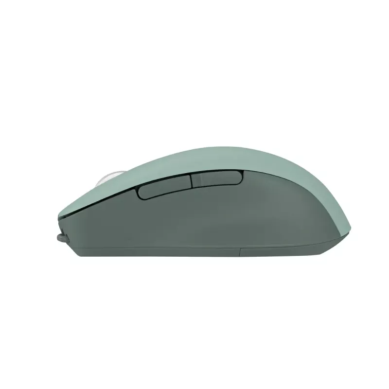 Hiiri ASUS SmartO MD200 Silent Plus – molempikätinen RF langaton + Bluetooth, optinen 4200 DPI, 6 painiketta, vihreä
