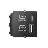 Pistorasiamoduuli USB-A + USB-C Bachmann 917.227 musta IP20 250V