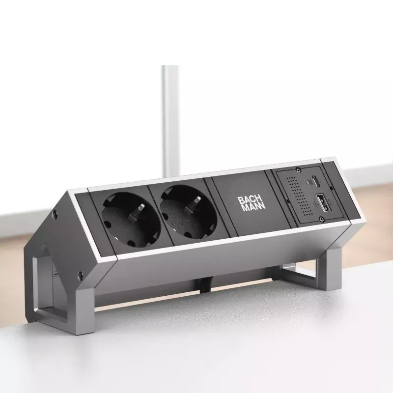 Bachmann 917.229 CM porttitoistinmoduuli, USB-C PD 100 W, 2x USB-A, Mini DisplayPort, RJ45