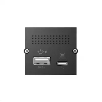 Bachmann 917.229 CM porttitoistinmoduuli, USB-C PD 100 W, 2x USB-A, Mini DisplayPort, RJ45