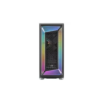 PC-kotelo AEROCOOL Interstellar Midi Tower musta — ATX, tukee jopa 362 mm GPU, 163 mm CPU-jäähdytin, 3x120/360 mm etujäähdytin