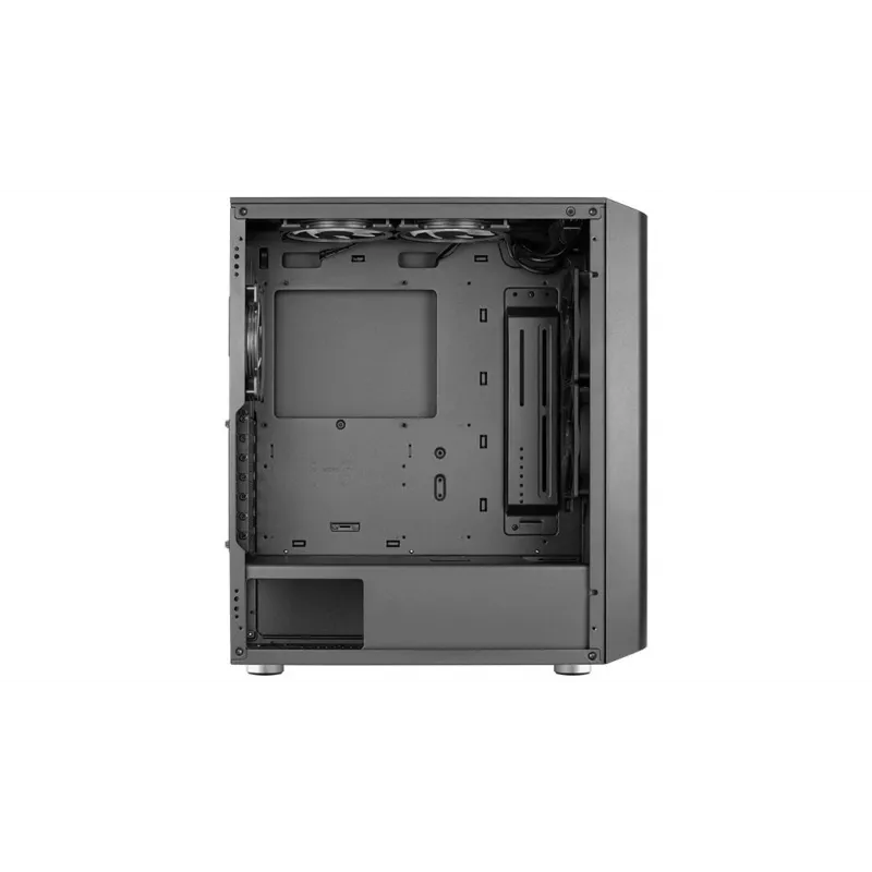 Aerocool Interstellar-G-BK-v1 Midi Tower -tietokonekotelo, ATX/Micro-ATX/Mini-ITX, ARGB, karkaistu lasi, musta