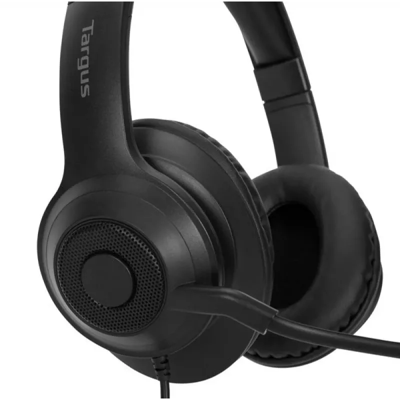 Targus AEH102GL kuulokemikrofoni johdollinen panta puhelut/musiikki USB Type-A musta