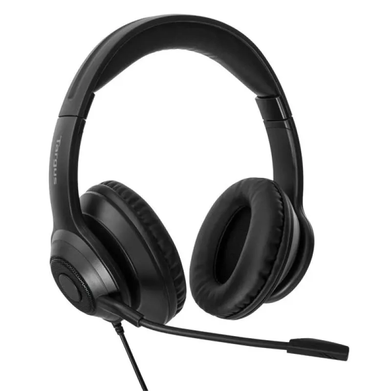 Targus AEH102GL kuulokemikrofoni johdollinen panta puhelut/musiikki USB Type-A musta