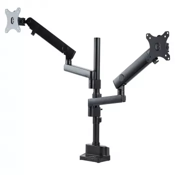 StarTech.com pöytäkiinnitys kaksoisnäyttövarsi, täysin liikkuva näyttökiinnike 2x VESA-näytölle jopa 32 tuumaa (8 kg), korkeussäädettävä, puristin-/pöytäläpivientikiinnike, mekaaninen jousi