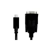 LogiLink AU0051A USB-C–RS232 (DB9) sarjasovitinkaapeli, 1,2 m, musta