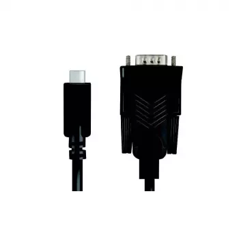 LogiLink AU0051A videokaapelisovitin 1,2 m USB-C VGA D-Sub musta