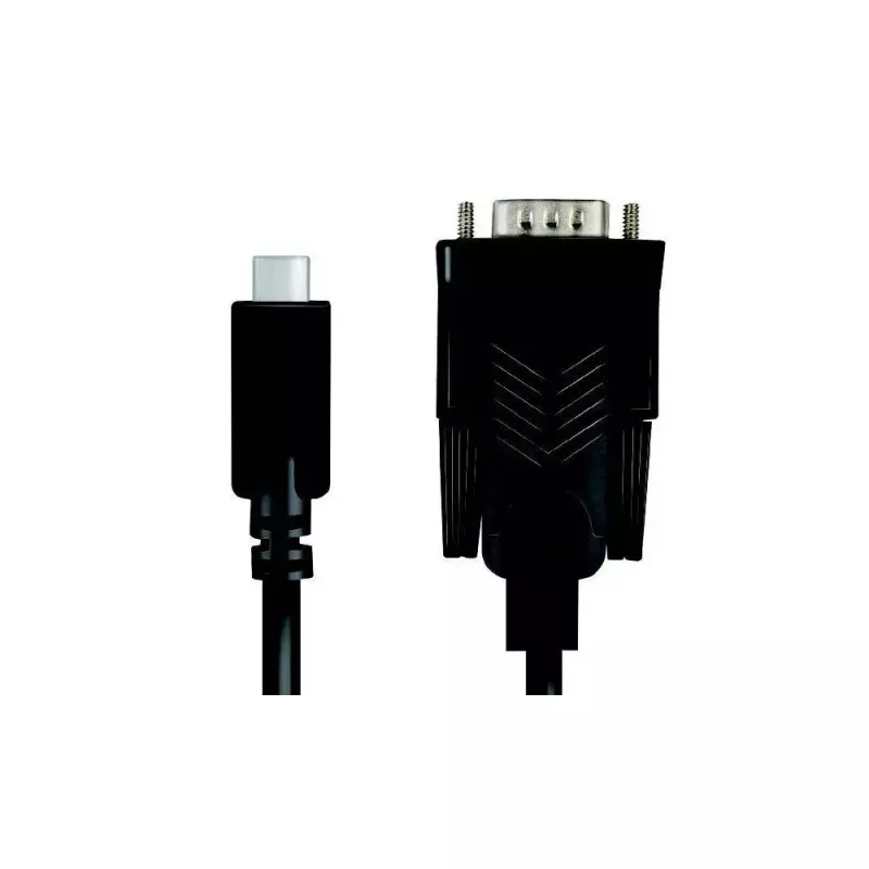 LogiLink AU0051A USB-C–RS232 (DB9) sarjasovitinkaapeli, 1,2 m, musta