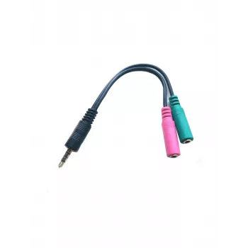Microconnect AUDALS015 audiokaapeli 0,25 m 3,5 mm 2 x 3,5 mm musta
