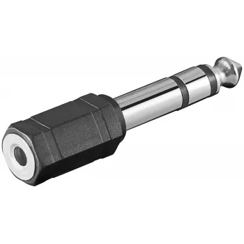 Kaapelisovitin Microconnect AUDANR 6,3 mm 3,5 mm musta