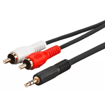 Microconnect AUDLC3G audiokaapeli 3 m 3,5 mm 2 x RCA musta
