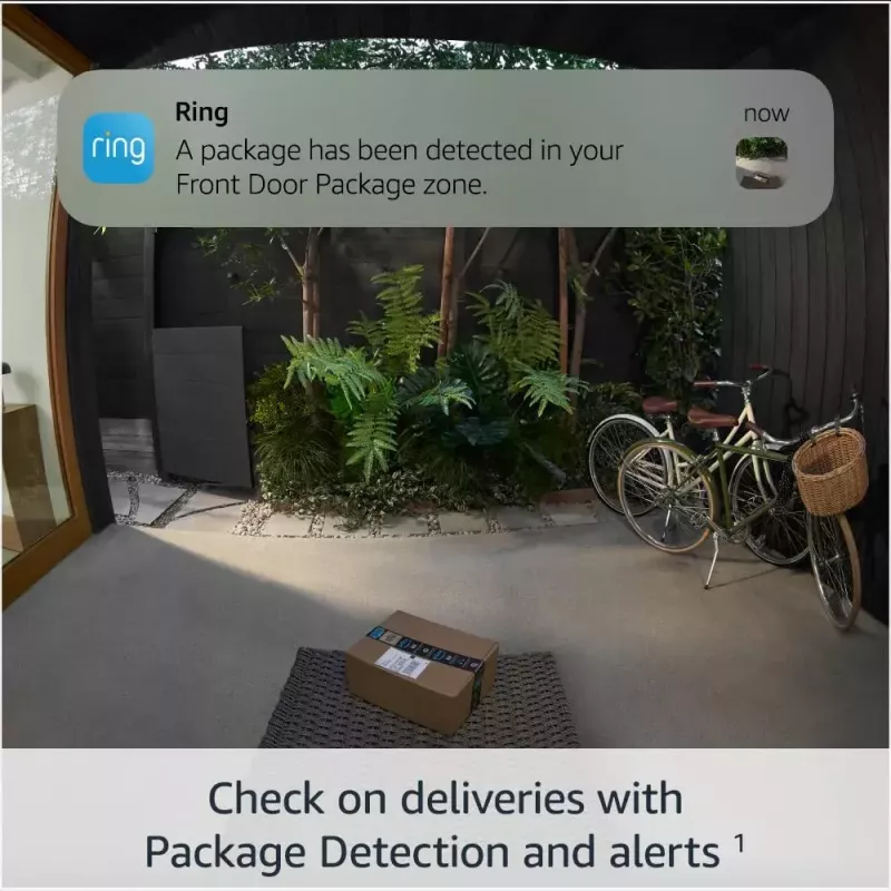Amazon Ring Battery Video Doorbell Pro B0B2BNM4PV älykäs videoovikello, Wi-Fi, HD+-video, yönäkö, kaksisuuntainen ääni