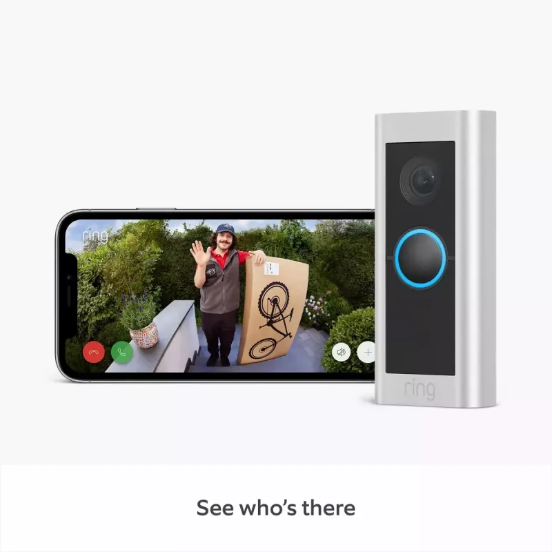 Amazon Ring Battery Video Doorbell Pro B0B2BNM4PV älykäs videoovikello, Wi-Fi, HD+-video, yönäkö, kaksisuuntainen ääni