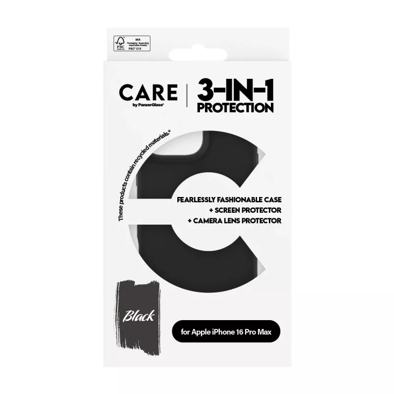 3-in-1-pakkaus PanzerGlass CARE by Fashion iPhone 16 Pro Max