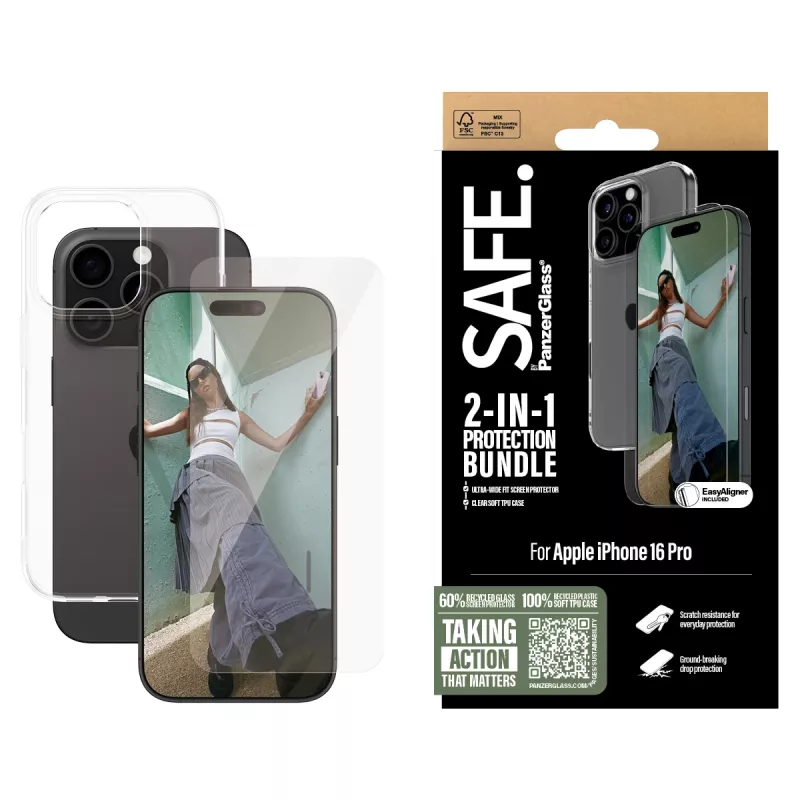 PanzerGlass SAFE. by 2-in-1-suojapaketti iPhone '24 6.3 tuuman Pro
