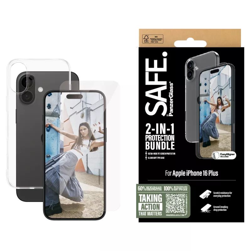 PanzerGlass SAFE. by ® 2-in-1-suojapaketti iPhone '24 6,7 tuuman