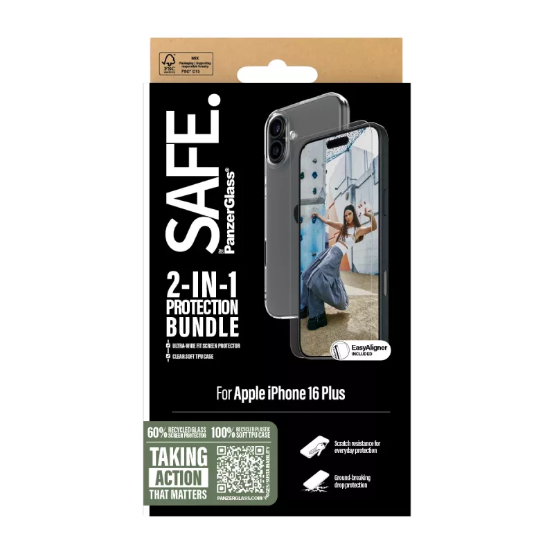 PanzerGlass SAFE. by ® 2-in-1-suojapaketti iPhone '24 6,7 tuuman