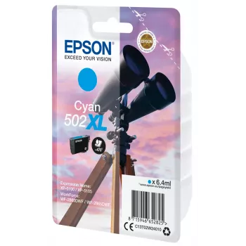 Epson yksittäispakkaus syaani 502XL muste, korkea (XL) kesto, syaani, 6,4 ml, 1 kpl, 470 sivua