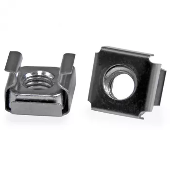 StarTech.com 50 kpl:n pakkaus M6 häkkimuttereita palvelinkaappiin, häkkimutteri, ruostumaton teräs, ruostumaton teräs, M6, CE, TAA, REACH, 215,5 g
