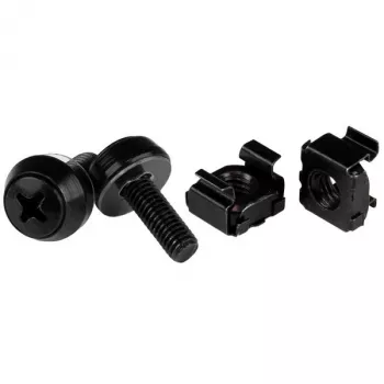 StarTech.com M5 x 12 mm – ruuvit ja häkkimutterit – 50 kpl:n pakkaus, musta