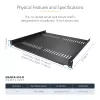 StarTech.com CABSHELF116V2PK 2 kpl 1U tuuletetut kaappihyllyt, syvyys 16 tuumaa