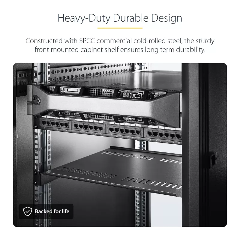StarTech.com CABSHELF116V2PK 2 kpl 1U tuuletetut kaappihyllyt, syvyys 16 tuumaa