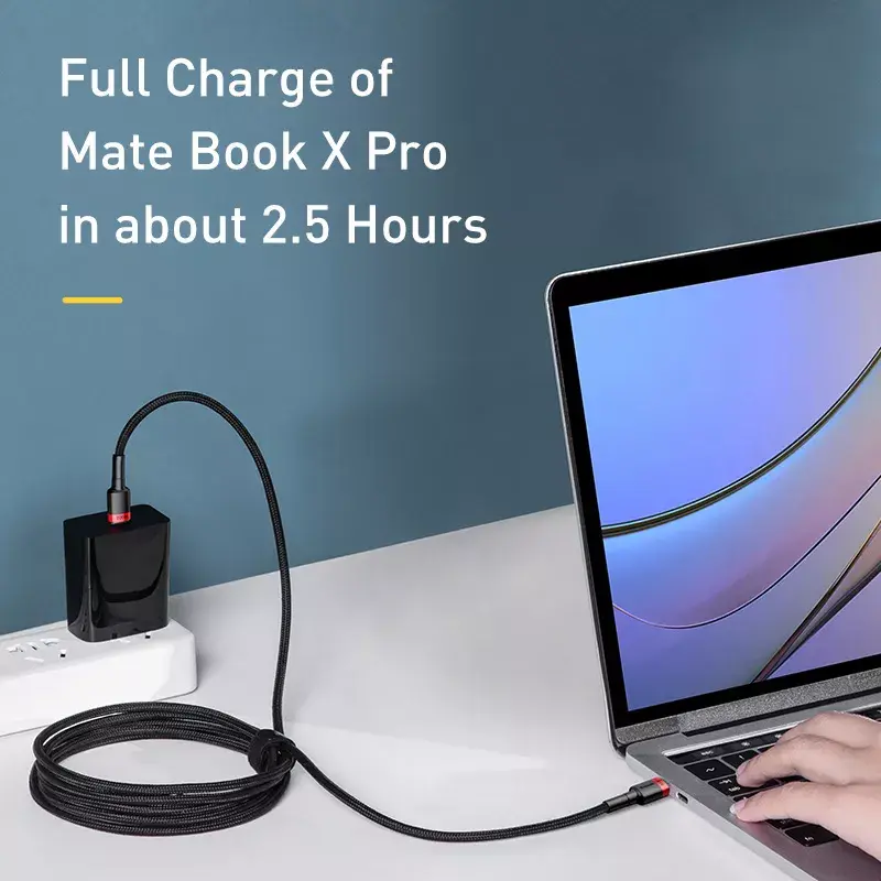 Baseus Cafule USB-kaapeli USB 2.0 2 m USB-C musta