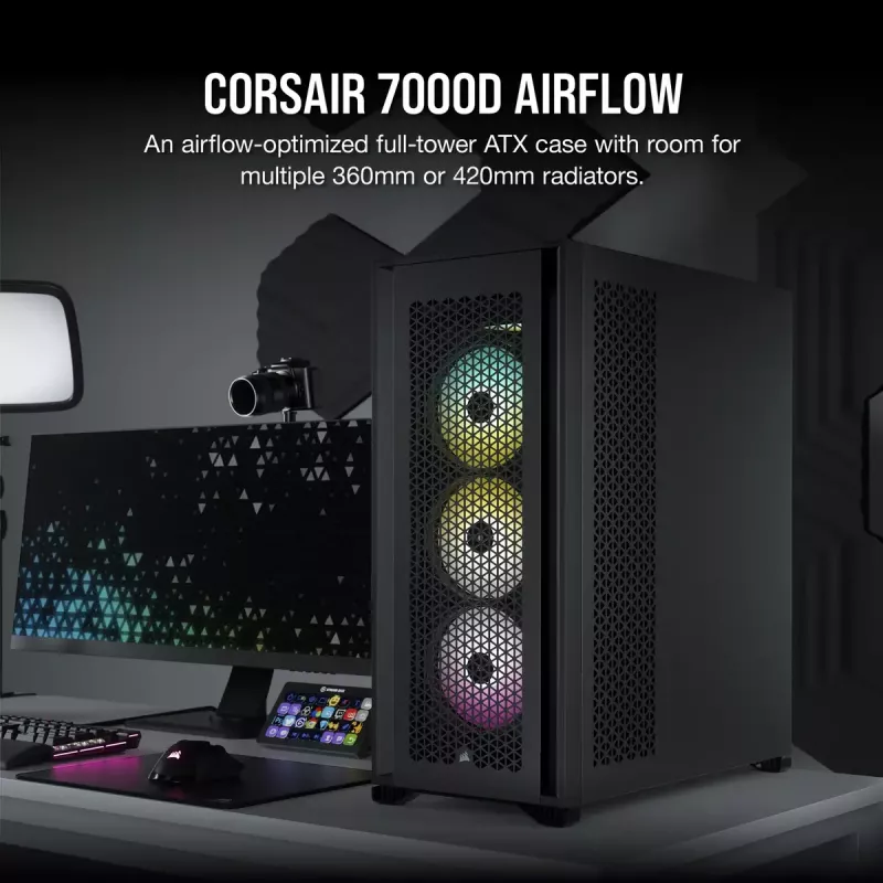 PC-kotelo Corsair 7000D Airflow Full Tower musta
