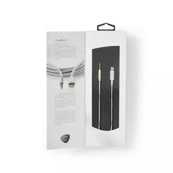 Nedis CCTB39940AL10 Lightning-kaapeli 1m alumiini 3,5 mm liitäntä