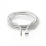 Nedis CCTB39940AL10 Lightning-kaapeli 1m alumiini 3,5 mm liitäntä