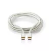 USB-kaapeli Nedis CCTB60800AL20 USB 2.0 2 m USB C hopea