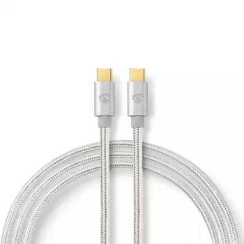 USB-kaapeli Nedis CCTB60800AL20 USB 2.0 2 m USB C hopea