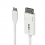 StarTech.com 6ft (2m) USB-C - DisplayPort 1.2 -kaapeli, kaksisuuntainen, 4K 60Hz, valkoinen, videosovitinkaapeli Apple MacBook Pro / Air M1 M2 M3 M4, Mac Mini / Studio, Thunderbolt-yhteensopiva