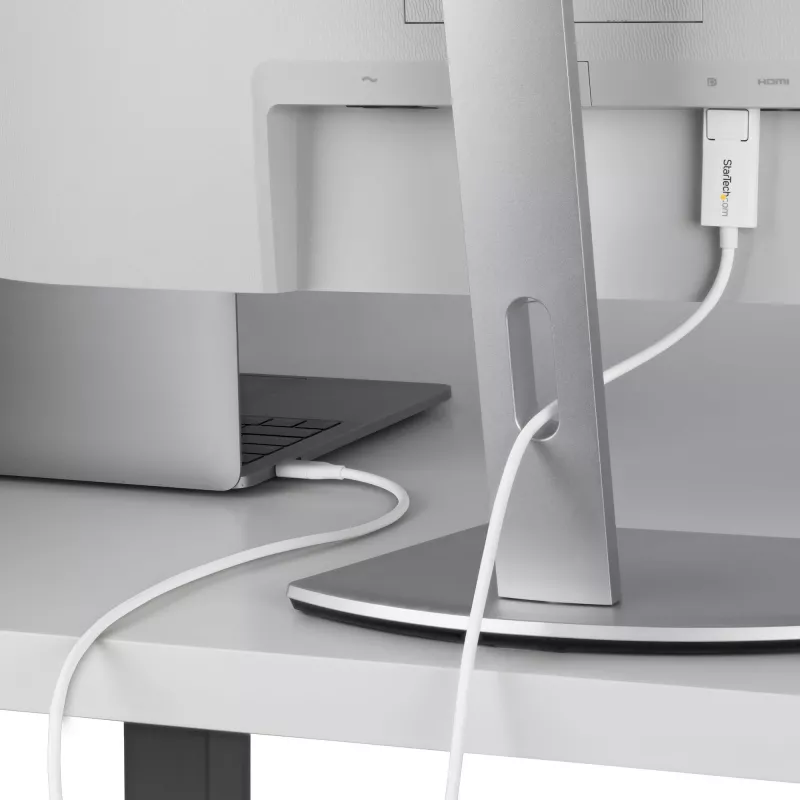 StarTech.com 6ft (2m) USB-C - DisplayPort 1.2 -kaapeli, kaksisuuntainen, 4K 60Hz, valkoinen, videosovitinkaapeli Apple MacBook Pro / Air M1 M2 M3 M4, Mac Mini / Studio, Thunderbolt-yhteensopiva
