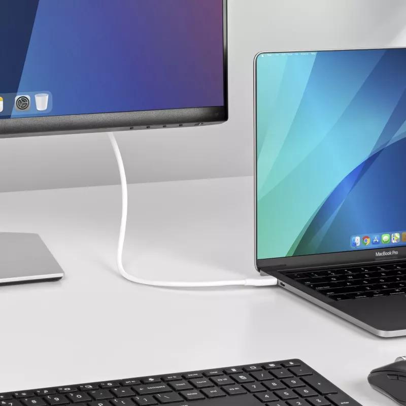 StarTech.com 6ft (2m) USB-C - DisplayPort 1.2 -kaapeli, kaksisuuntainen, 4K 60Hz, valkoinen, videosovitinkaapeli Apple MacBook Pro / Air M1 M2 M3 M4, Mac Mini / Studio, Thunderbolt-yhteensopiva