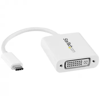 StarTech.com USB-C - DVI -sovitin - valkoinen, 3.2 Gen 2 (3.1 Gen 2), USB Type-C, DVI-lähtö, 1920 x 1200 pikseliä