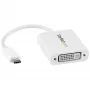 StarTech.com USB-C - DVI -sovitin - valkoinen, 3.2 Gen 2 (3.1 Gen 2), USB Type-C, DVI-lähtö, 1920 x 1200 pikseliä
