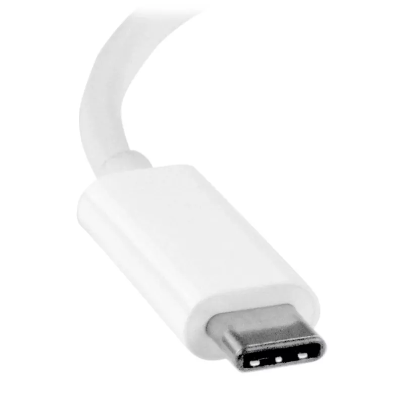 StarTech.com USB-C - DVI -sovitin - valkoinen, 3.2 Gen 2 (3.1 Gen 2), USB Type-C, DVI-lähtö, 1920 x 1200 pikseliä
