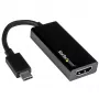 StarTech.com USB-C - HDMI -sovitin 4K 30Hz - musta, 3.2 Gen 2 (3.1 Gen 2), USB Type-C, HDMI-lähtö, 3840 x 2160 pikseliä